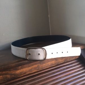 White Mens Belt